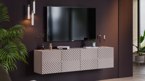 Тумба ТВ Танго Глиняно серый/Холст Латте в Нефтеюганске - nefteyugansk.mebel-tymen.ru | фото