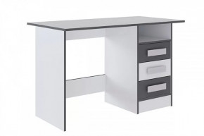 ТЭББИ Стол письменный (ш1232*г600*в750мм), Белый/Белый-Графит серый в Нефтеюганске - nefteyugansk.mebel-tymen.ru | фото