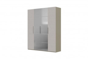 Вива Шкаф распашной ШР-4 2 зеркала Латте/Текстиль в Нефтеюганске - nefteyugansk.mebel-tymen.ru | фото
